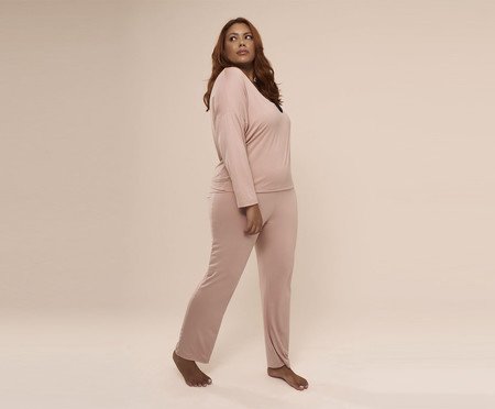 Pijama Longo Sweet Rosa Chá | Westwing