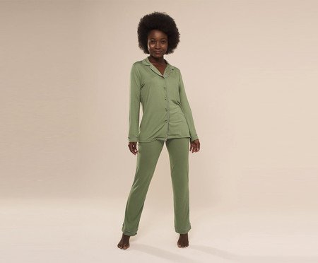 Pijama Longo Classic Alecrim | Westwing