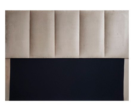 Cabeceira em Veludo Constanza - Bege Escuro