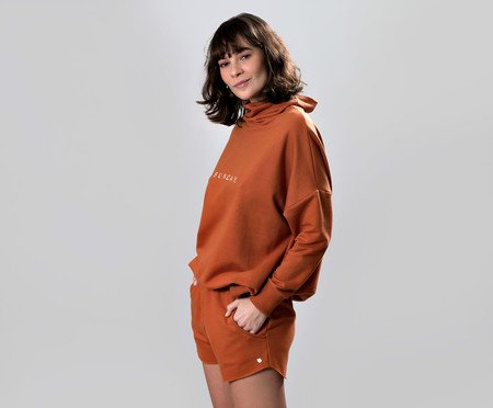 Shorts Moletom Sunday Gaia Marrom | Westwing