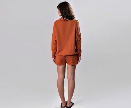 Shorts Moletom Sunday Gaia Marrom | Westwing