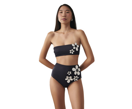 Top Bandeau Bem Me Quero Preto