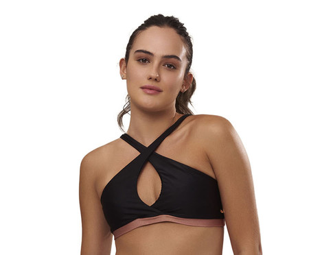 Top Drop Preto com Blush