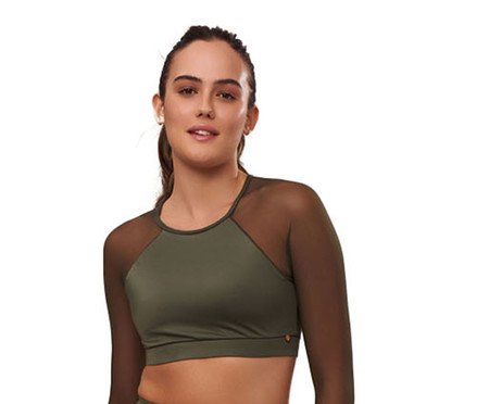 Top Manga Longa Athletic Verde | Westwing