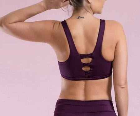 Top Strappy Decote V Berinjela | Westwing