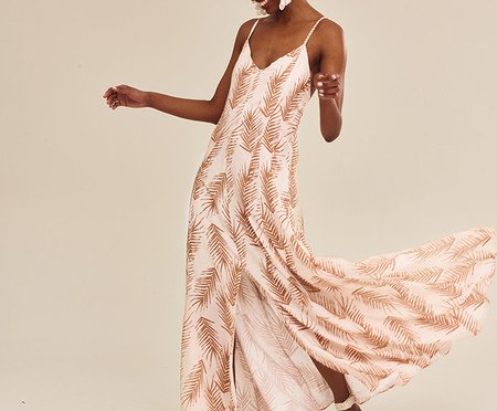 Vestido Longo Palms Areia - G | Westwing