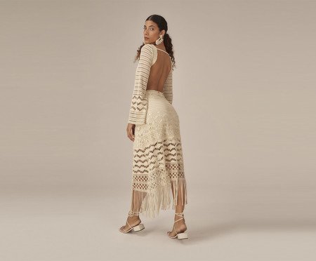Vestido com Manga Magnólia Areia - G | Westwing