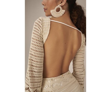 Vestido com Manga Magnólia Areia - G | Westwing