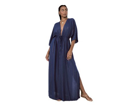Vestido Longo Infinito Azul Índigo - M | Westwing