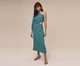 Vestido Um Ombro Só Midi Ostra Verde, multicolor | WestwingNow