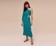 Vestido Um Ombro Só Midi Ostra Verde, multicolor | WestwingNow