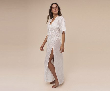 Vestido Longo Infinito Branco - G | Westwing