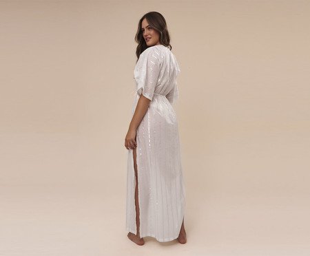 Vestido Longo Infinito Branco - G | Westwing