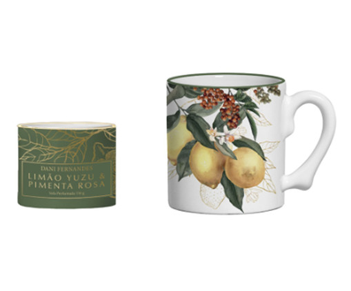 Kit Caneca e Vela Masterchef Limao Yuzu e Pimenta Rosa, green | WestwingNow