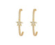 Brinco em Prata Ear Hook Fino Cravejado com Estrela Halley Gold, multicolor | WestwingNow