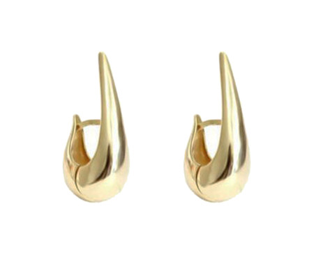 Brinco Ear Hook Gota Lisa Stiletto Gold