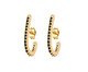 Brinco Ear Hook Jota Zircônias Negras Gold, multicolor | WestwingNow