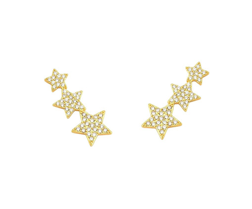 Brinco Ear Cuff Estrelas Gold, multicolor | WestwingNow