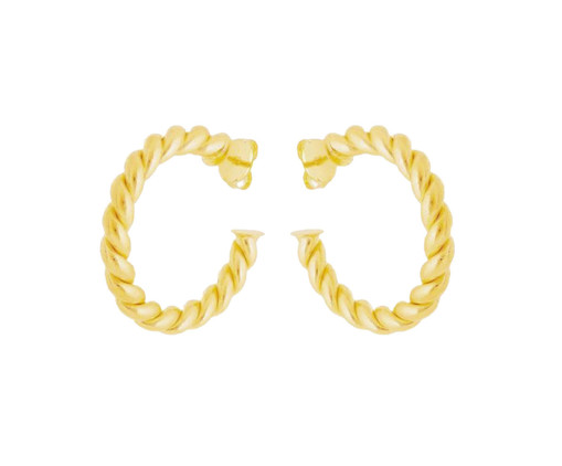 Argola Torcida com Tarraxa Curl Gold, multicolor | WestwingNow