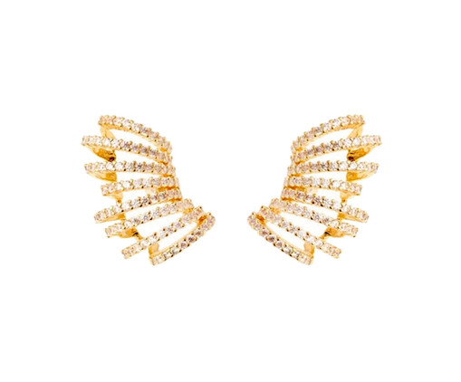 Brinco Ear Cuff Ondulado Wave Gold, multicolor | WestwingNow