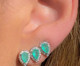 Brinco Ear Cuff Gotas Esmeralda Colombiana Cravejadas, multicolor | WestwingNow