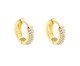 Argola Cravejada 3 Fileiras TrioTribeca Gold, multicolor | WestwingNow
