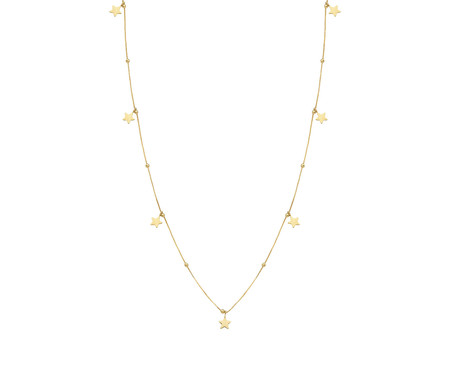 Colar Estrelas Longo Saint Tropez Gold