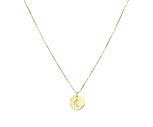 Colar Medalha Lua Dorothy Banho de Ouro 18K, multicolor | WestwingNow