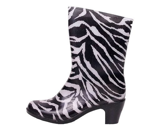 Galocha Cano Médio Zebra Preto, Preto | WestwingNow