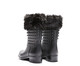 Galocha Fluffy Preta Matte Spike e Meia, Preto | WestwingNow