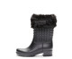 Galocha Fluffy Preta Matte Spike e Meia, Preto | WestwingNow