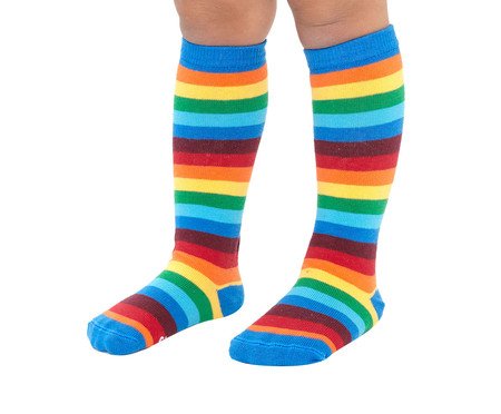 Meia Azul Multicolor