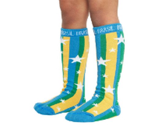 Meia Brasil Multicolor Estrela, Colorido | WestwingNow