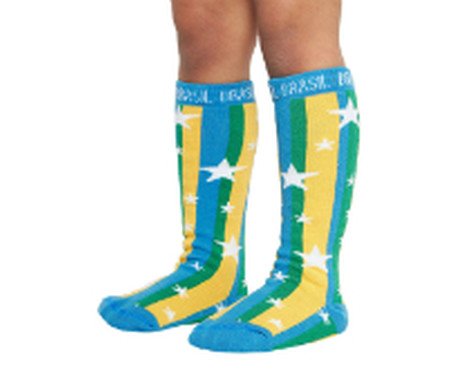 Meia Brasil Multicolor Estrela