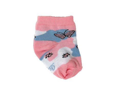 Meia Gasf Baby Borboleta Rosa | Westwing