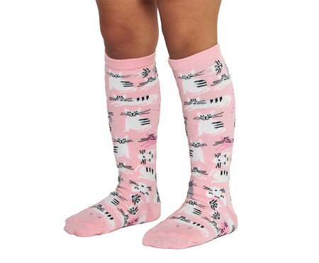 Meia Gasf Infantil Gato Rosa