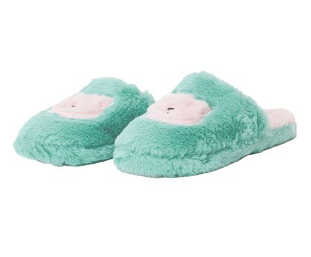 Pantufa Feminina Urso Verde