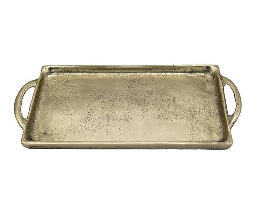 Bandeja em Metal com Alças Kazuha - Dourada, gold | WestwingNow
