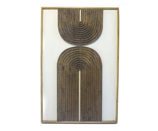 Quadro em Madeira Abstrato Beth - Bege, beige | WestwingNow