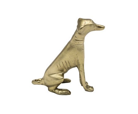 Adorno Cachorro Sentado em Metal - Dourado | Westwing