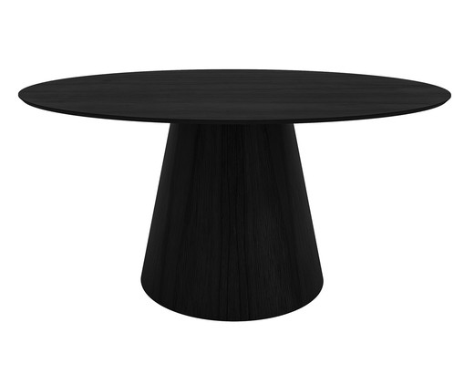 Mesa de Jantar Oval Cone Ébano, Marrom | WestwingNow