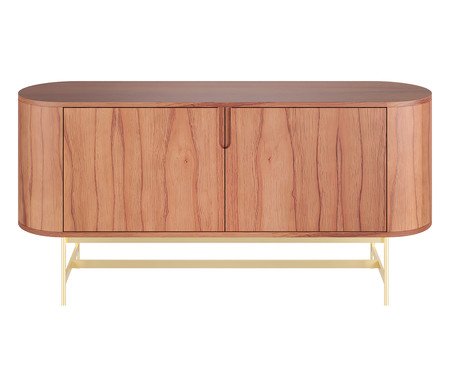 Buffet Curvo Evy Castanho e Dourado | Westwing