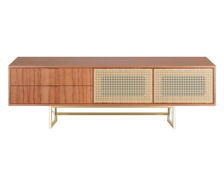 Rack Sevilha Castanho e Dourado - 180 cm | Westwing