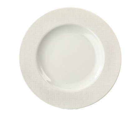 Prato Sobremesa Santorini em Porcelana Branco | Westwing