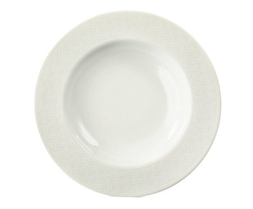 Prato Fundo Santorini em Porcelana Branco, Branco | WestwingNow