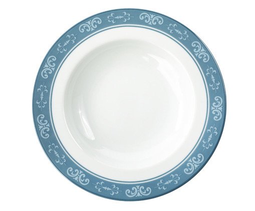 Prato Fundo Viena em Porcelana Azul, Azul | WestwingNow