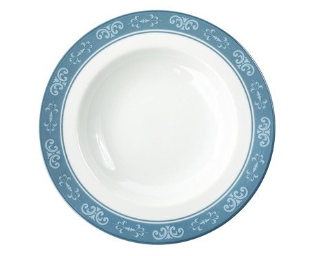 Prato Fundo Viena em Porcelana Azul | Westwing