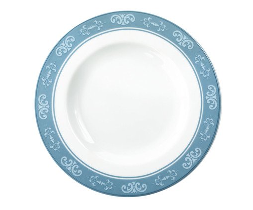 Prato Sobremesa Viena em Porcelana Azul, Azul | WestwingNow