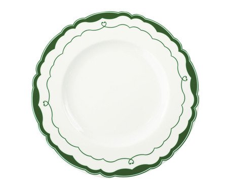 Prato Sobremesa Cannes em Porcelana Verde | Westwing