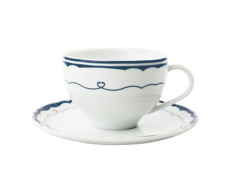 Xícara Chá Cannes em Porcelana Azul | Westwing